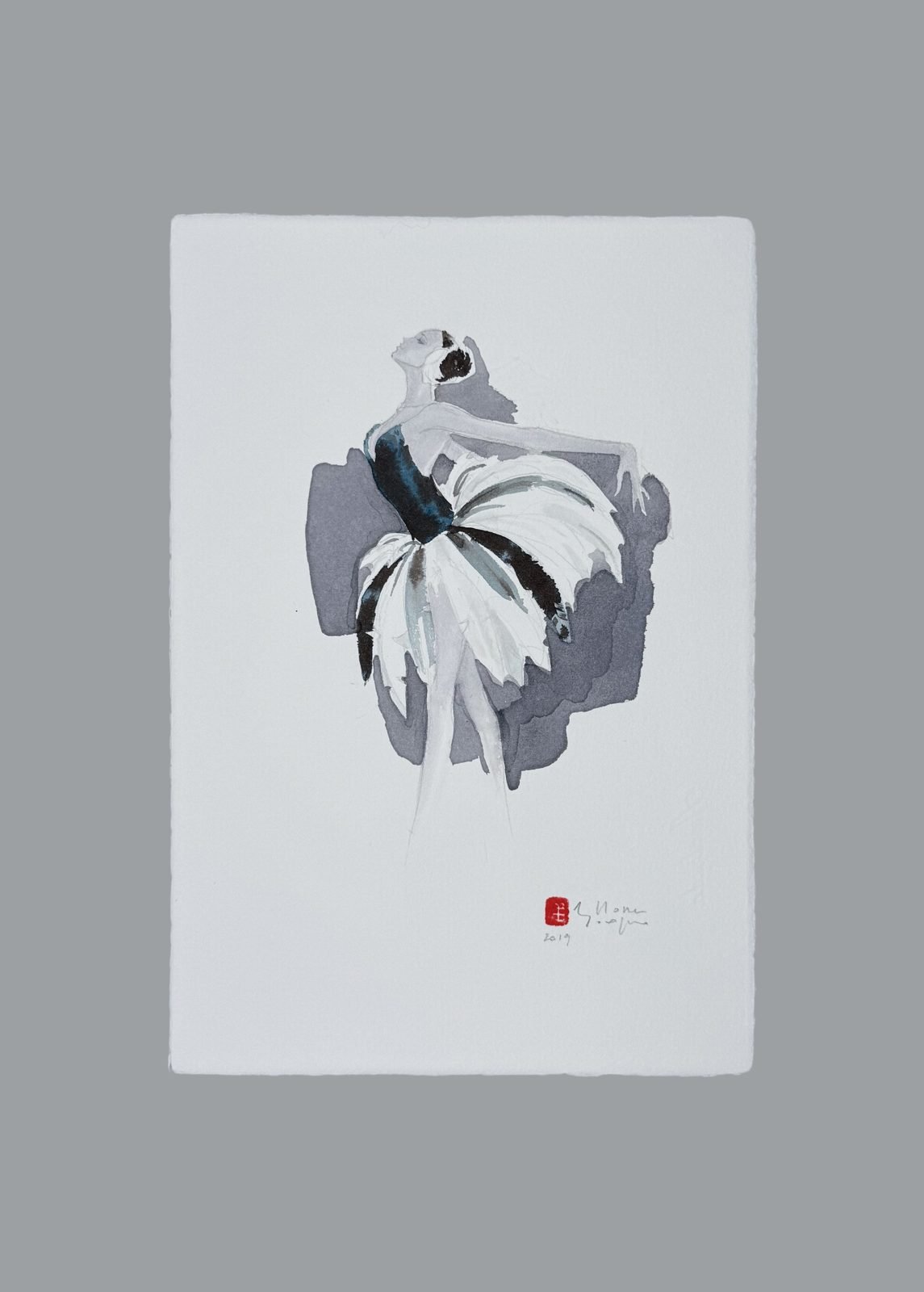 Black Swan, dessin original de mode de Hossein Borojeni