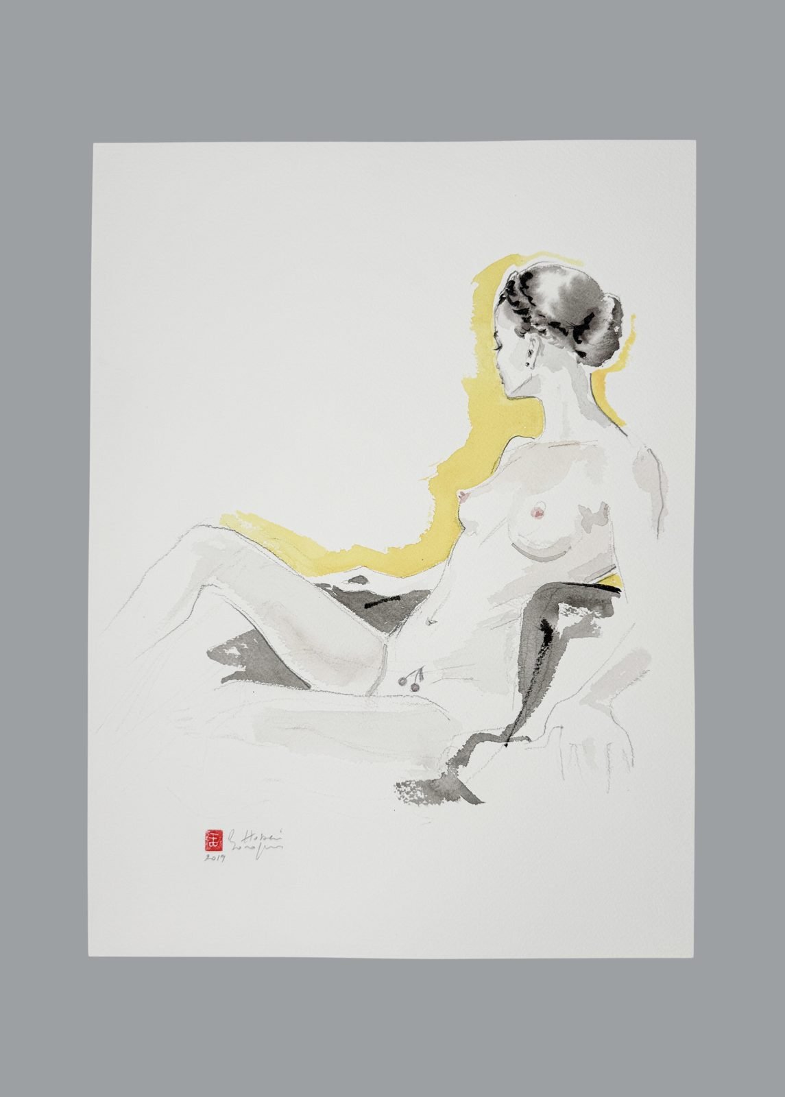 Cerise, dessin original de mode de Hossein Borojeni