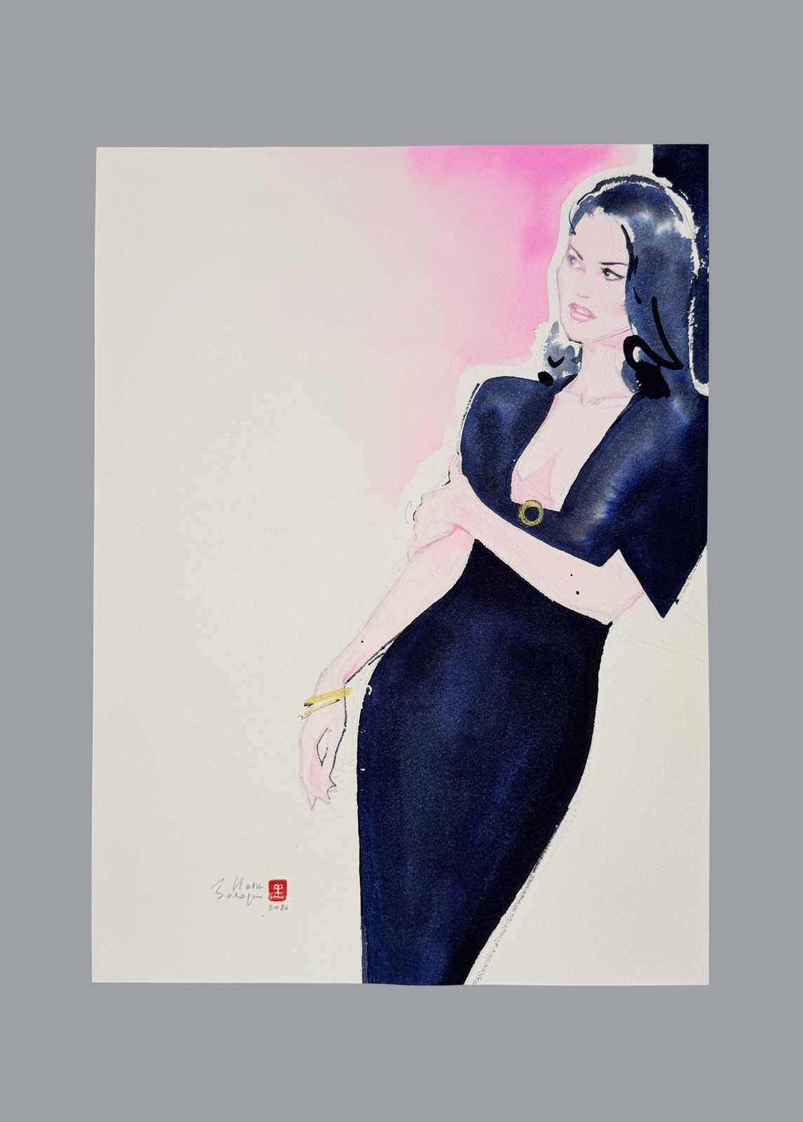 Lisa, dessin original de mode de Hossein Borojeni