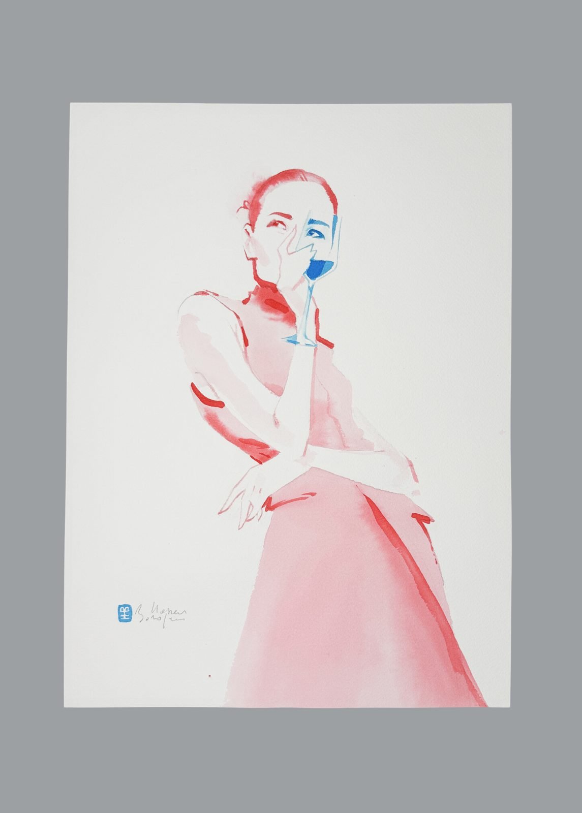 Prisme de Regard, dessin original de mode de Hossein Borojeni